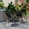 Flash Furniture Tan Rattan Rope Chairs - Black Cushions, PK 2 TW-VN017-TAN-BK-GG - alternate 4